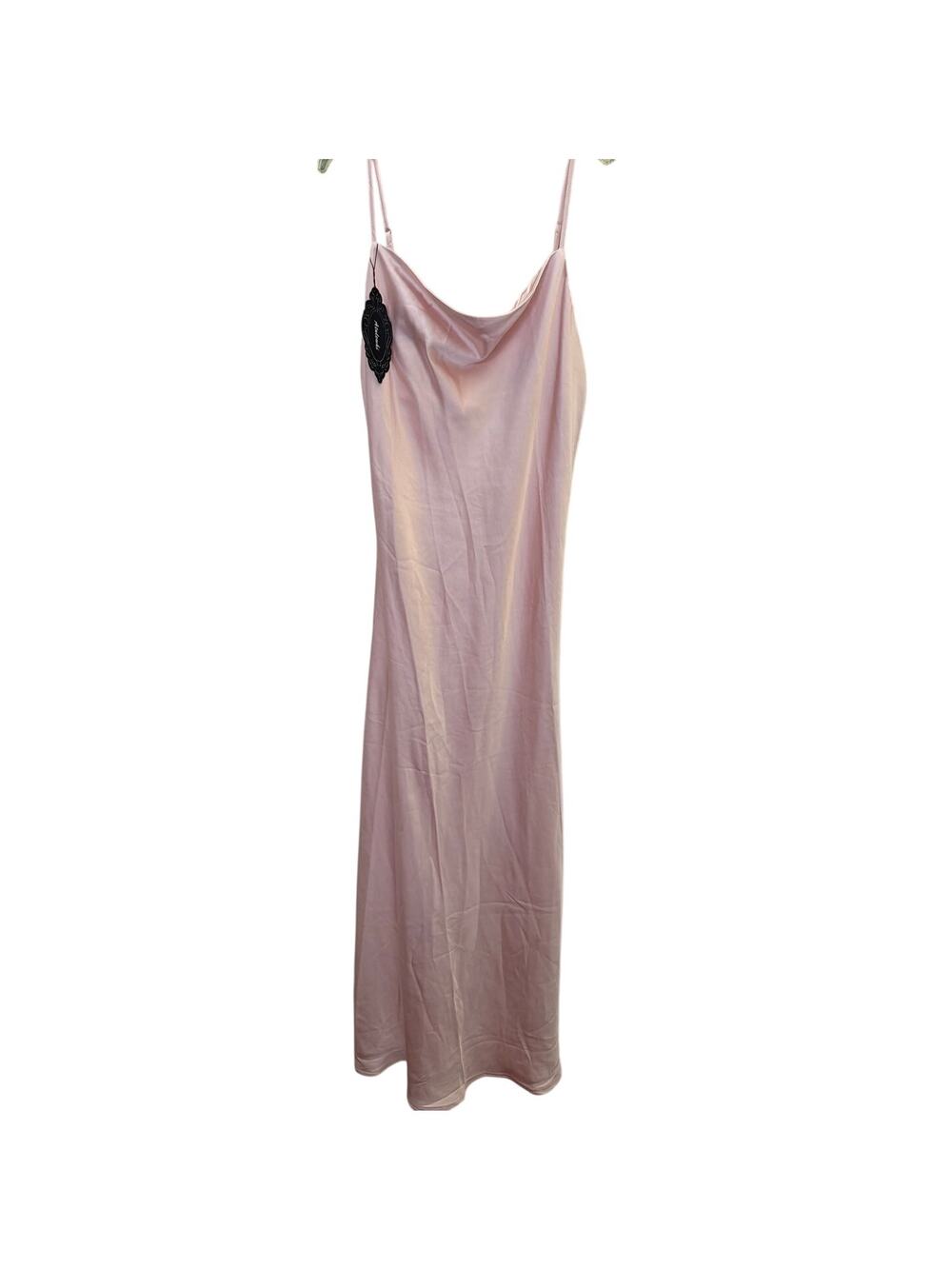 Atnlewhi Pale Pink Long Slip Dress Women's Size Large NWT Fairy 90s style chic